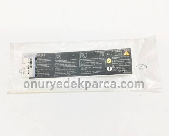 Renault Clio Kangoo Megane  Ön Panel Bilgi Etiketi 978189948R